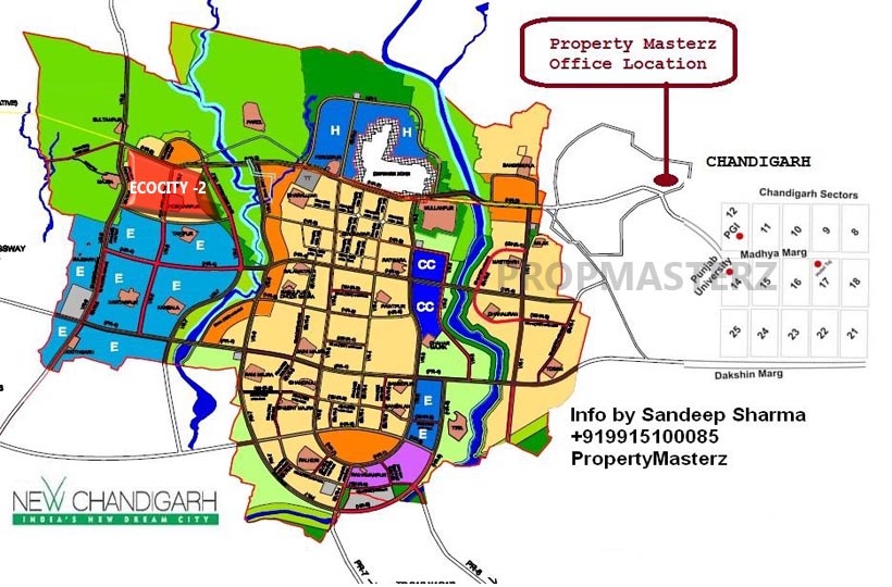 ECOCITY 2 LOCATION MAP NEW CHANDIGARH